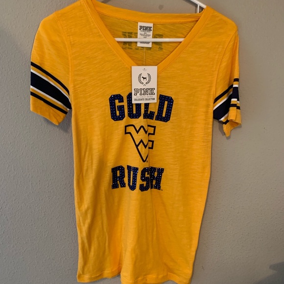 PINK Victoria's Secret Tops - *NWT* PINK wvu top 💙💛